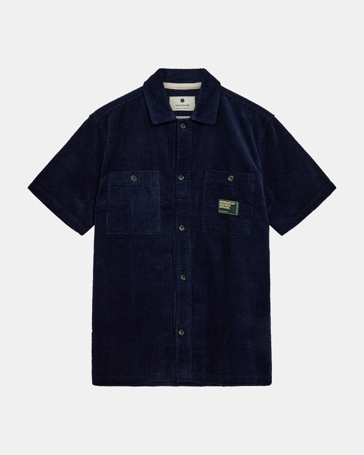 AKTHEO CORDUROY S/S SHIRT - Sky Captain sold by anerkjendt