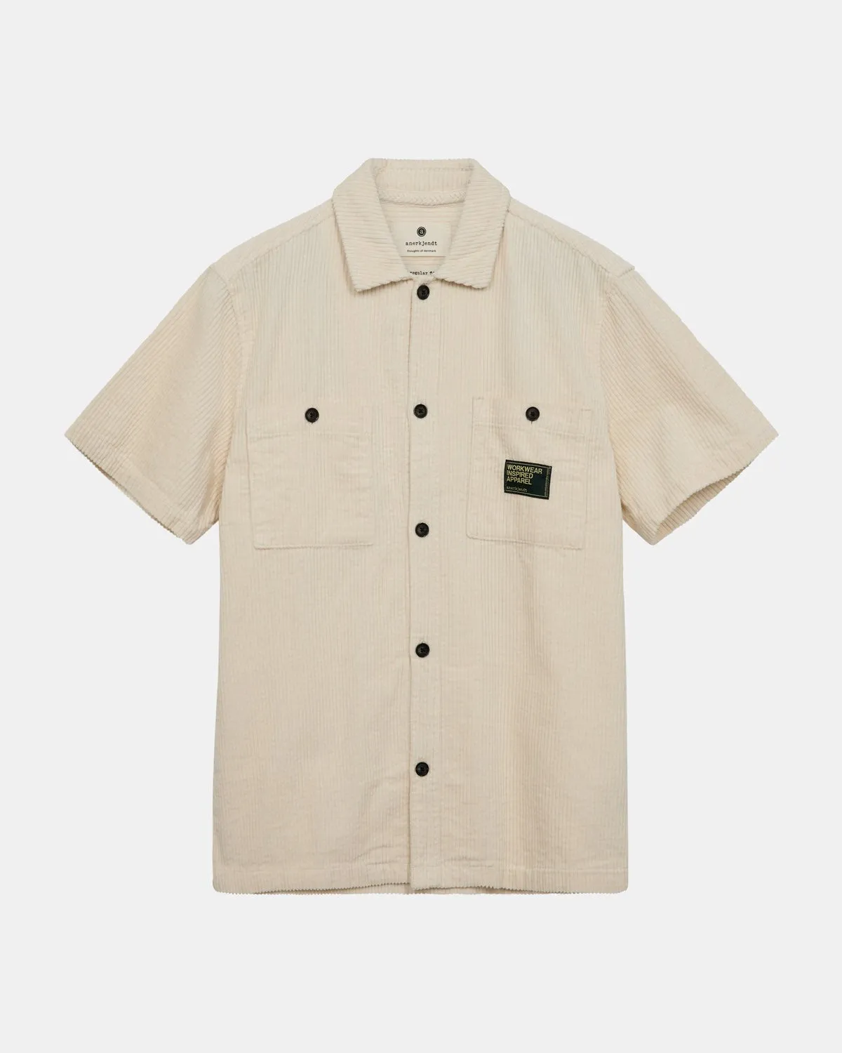 AKTHEO CORDUROY S/S SHIRT - Tofu sold by anerkjendt