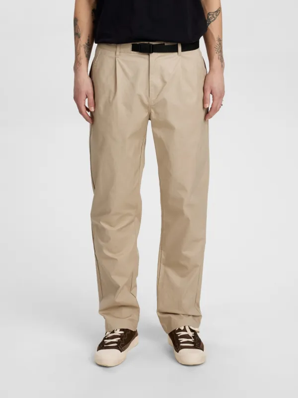AKJAN COTTON BELT PANTS - Feather Gray sold by anerkjendt