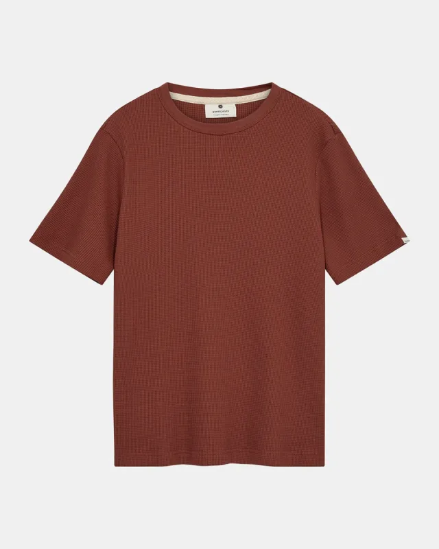 AKKIKKI S/S WAFFLE TEE - Auburn made by anerkjendt