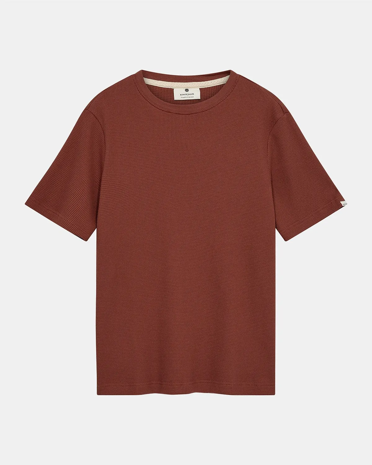AKKIKKI S/S WAFFLE TEE - Auburn sold by anerkjendt