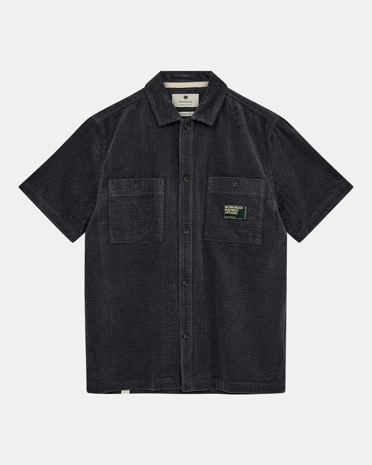 AKTHEO CORDUROY S/S SHIRT - Indian Teal sold by anerkjendt