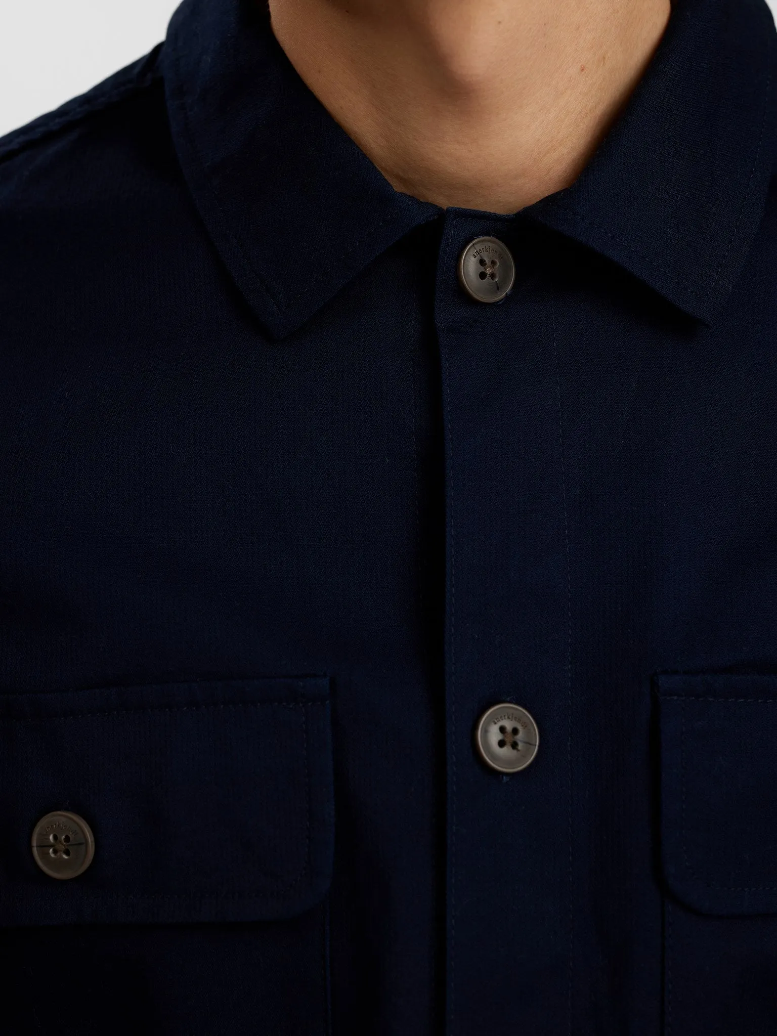 AKOSCAR COTTON OVERSHIRT - Sky Captain sold by anerkjendt product image thumbnail 2