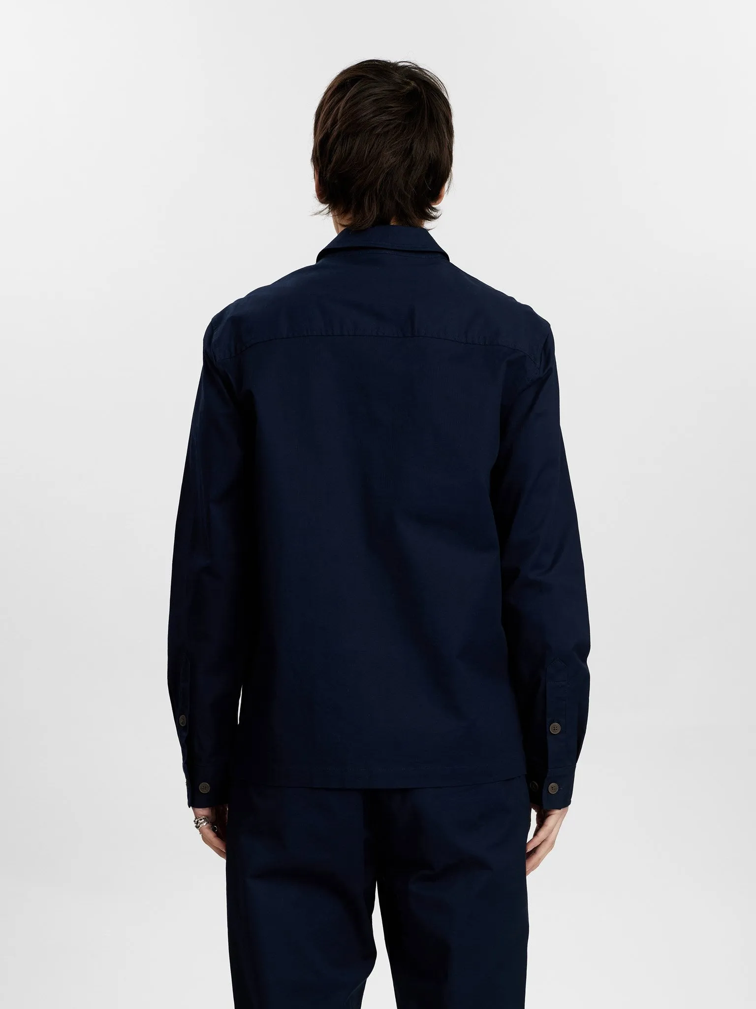 AKOSCAR COTTON OVERSHIRT - Sky Captain sold by anerkjendt product image thumbnail 5