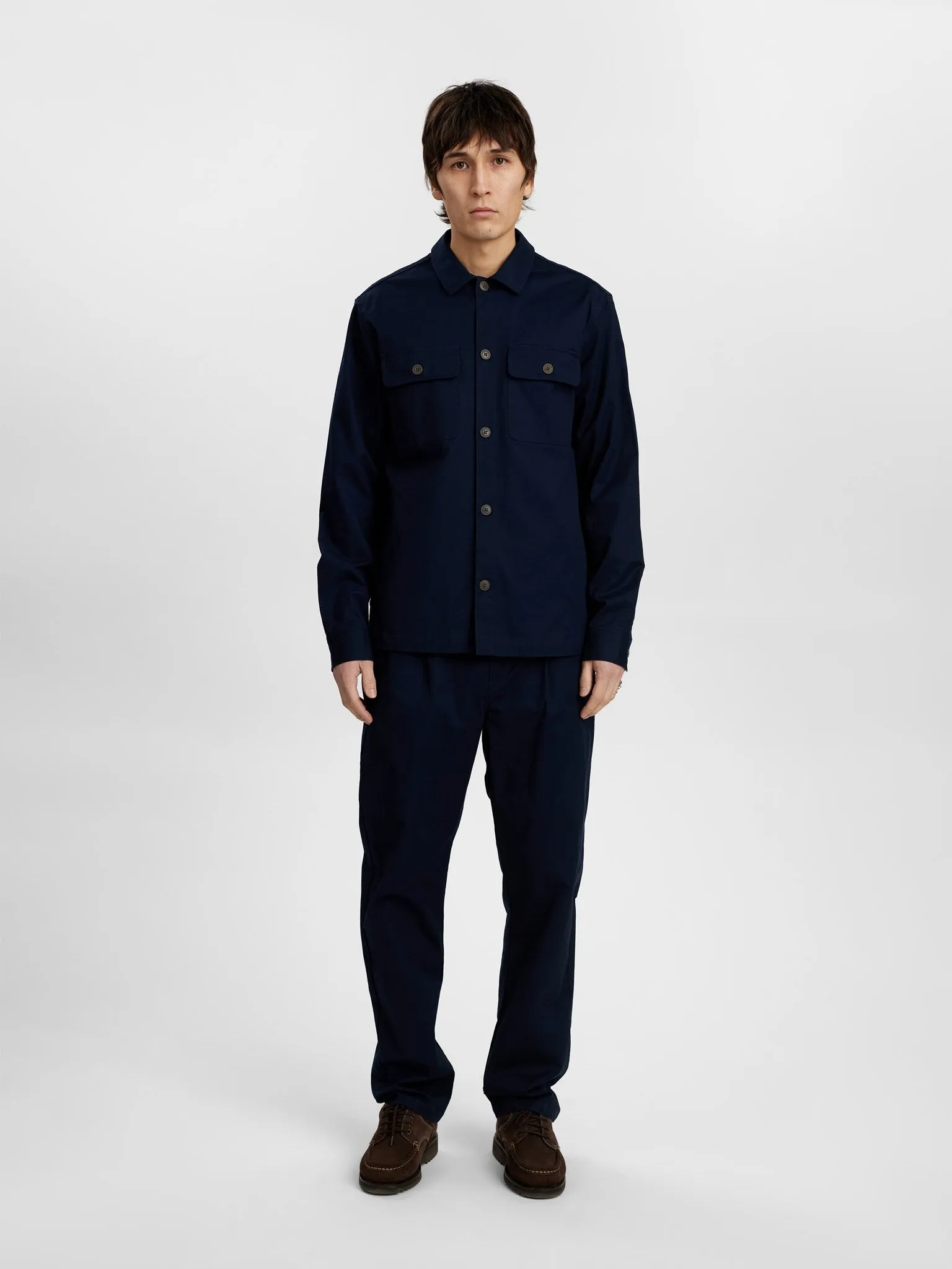 AKOSCAR COTTON OVERSHIRT - Sky Captain sold by anerkjendt product image thumbnail 3
