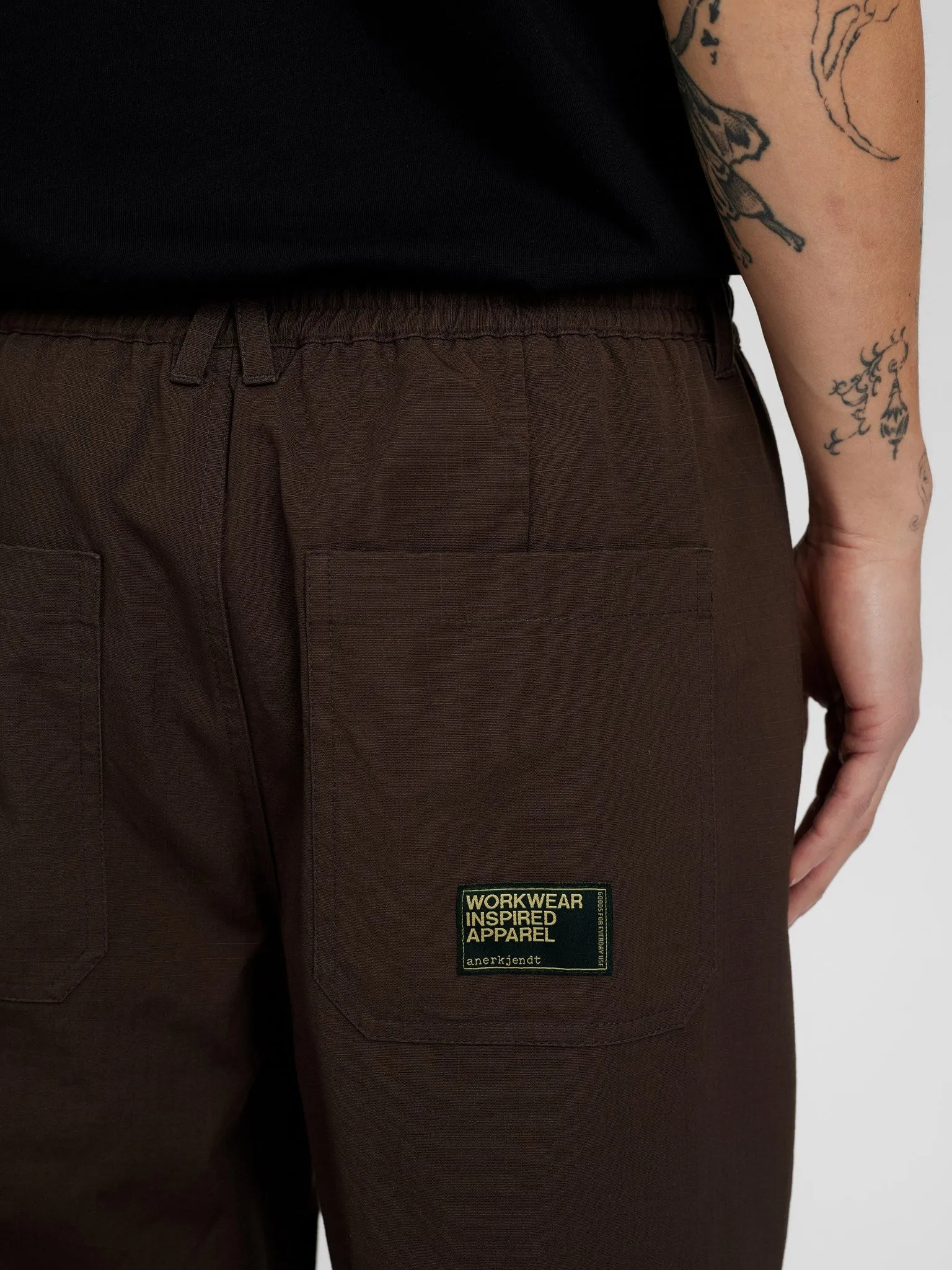AKJAKOB RIBSTOP PANTS - Chocolate Brown sold by anerkjendt product image thumbnail 5