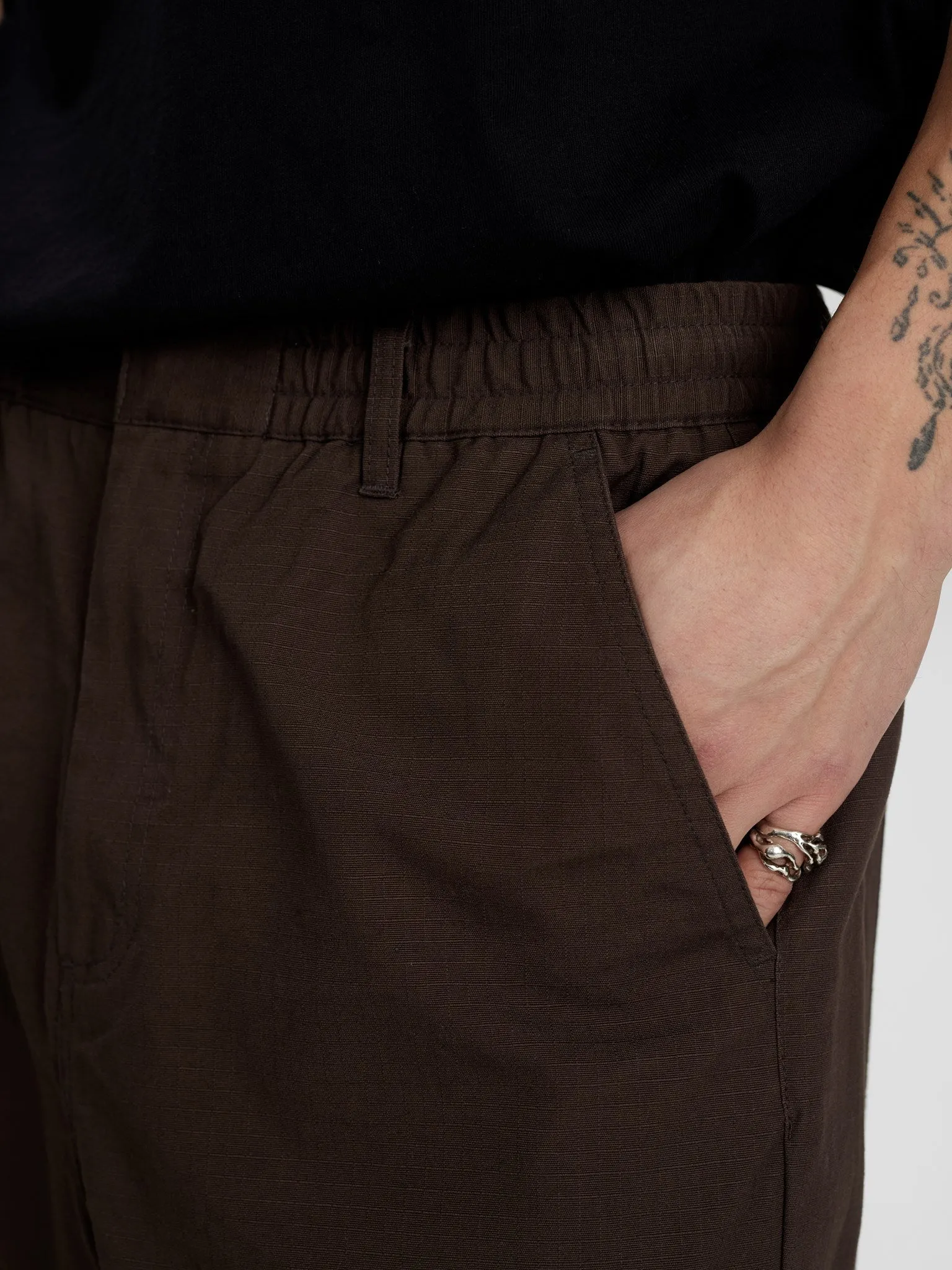 AKJAKOB RIBSTOP PANTS - Chocolate Brown sold by anerkjendt product image thumbnail 4