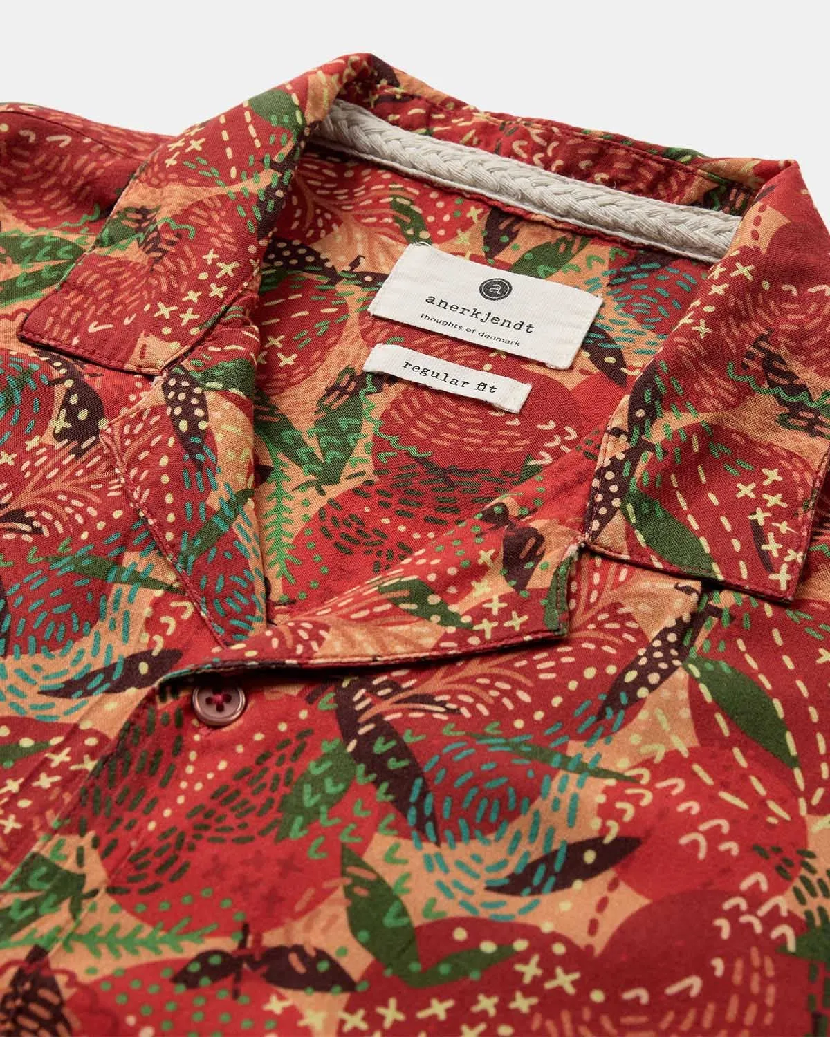 AKLEO AOP VISCOSE S/S SHIRT - Auburn sold by anerkjendt product image thumbnail 3