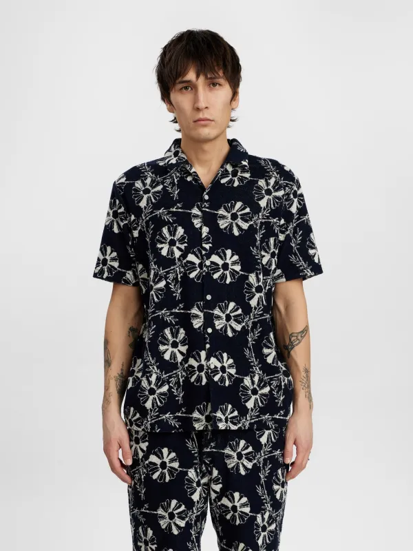 AKLEO FROTTE AOP SHIRT - Sky Captain sold by anerkjendt