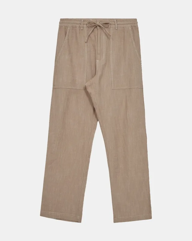 AKJAN TWILL CONTRAST PANTS - Incense sold by anerkjendt