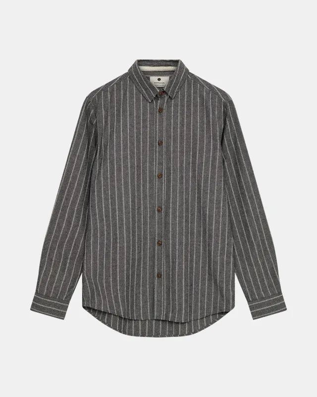 AKLEIF LS STRIPE SHIRT 3 - Caviar made by anerkjendt