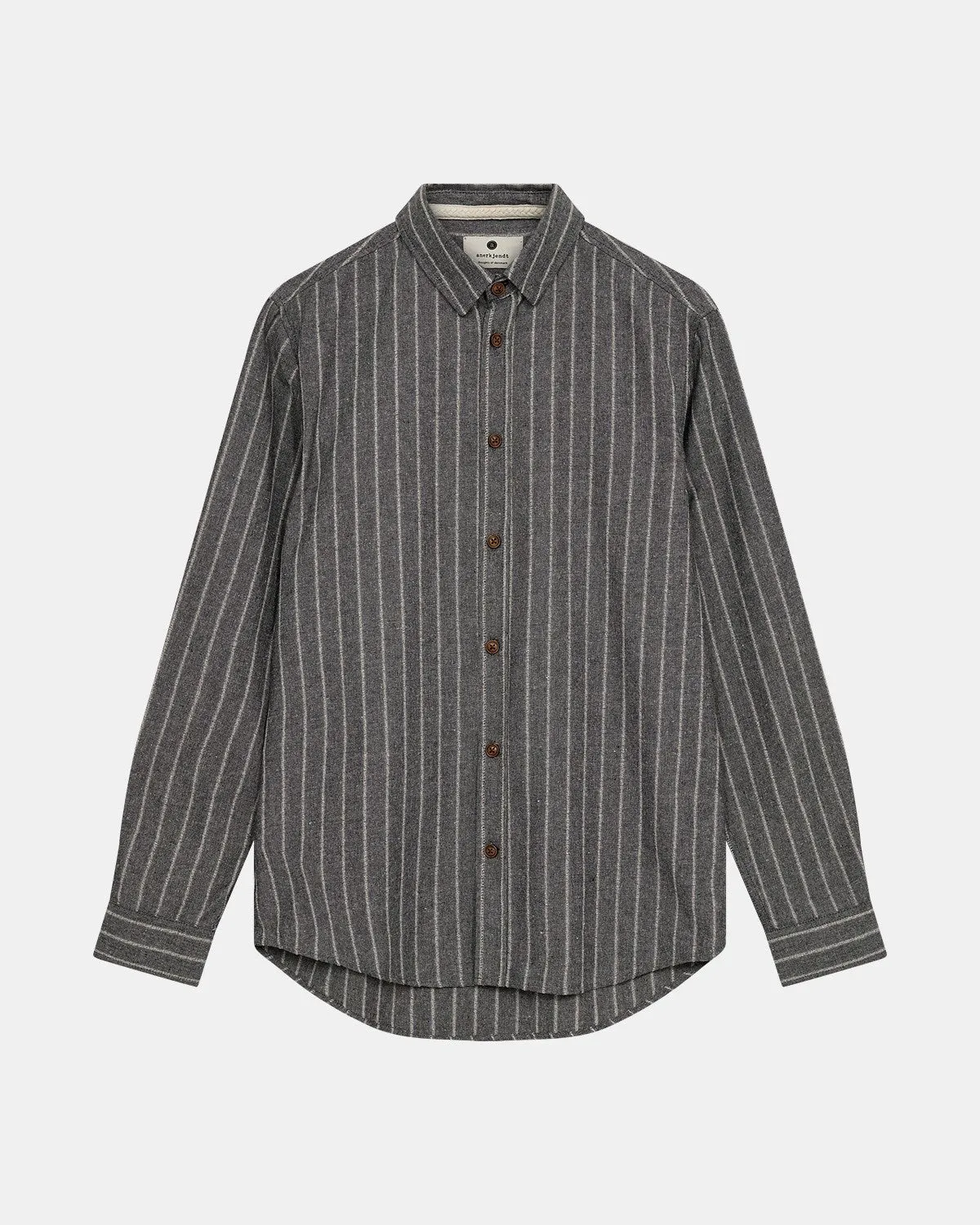 AKLEIF LS STRIPE SHIRT 3 - Caviar sold by anerkjendt