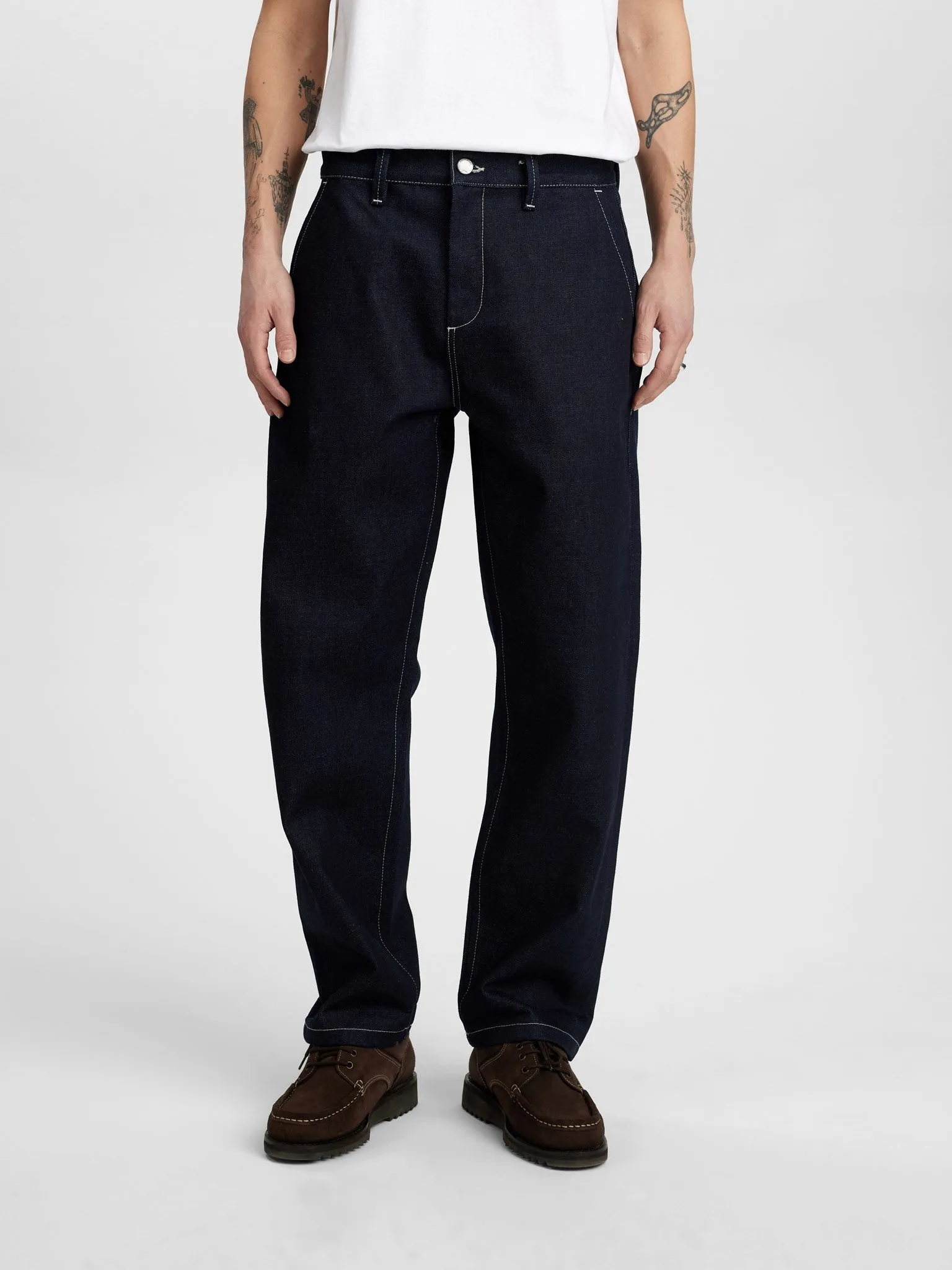 AKJAN DENIM PANTS - Sky Captain sold by anerkjendt