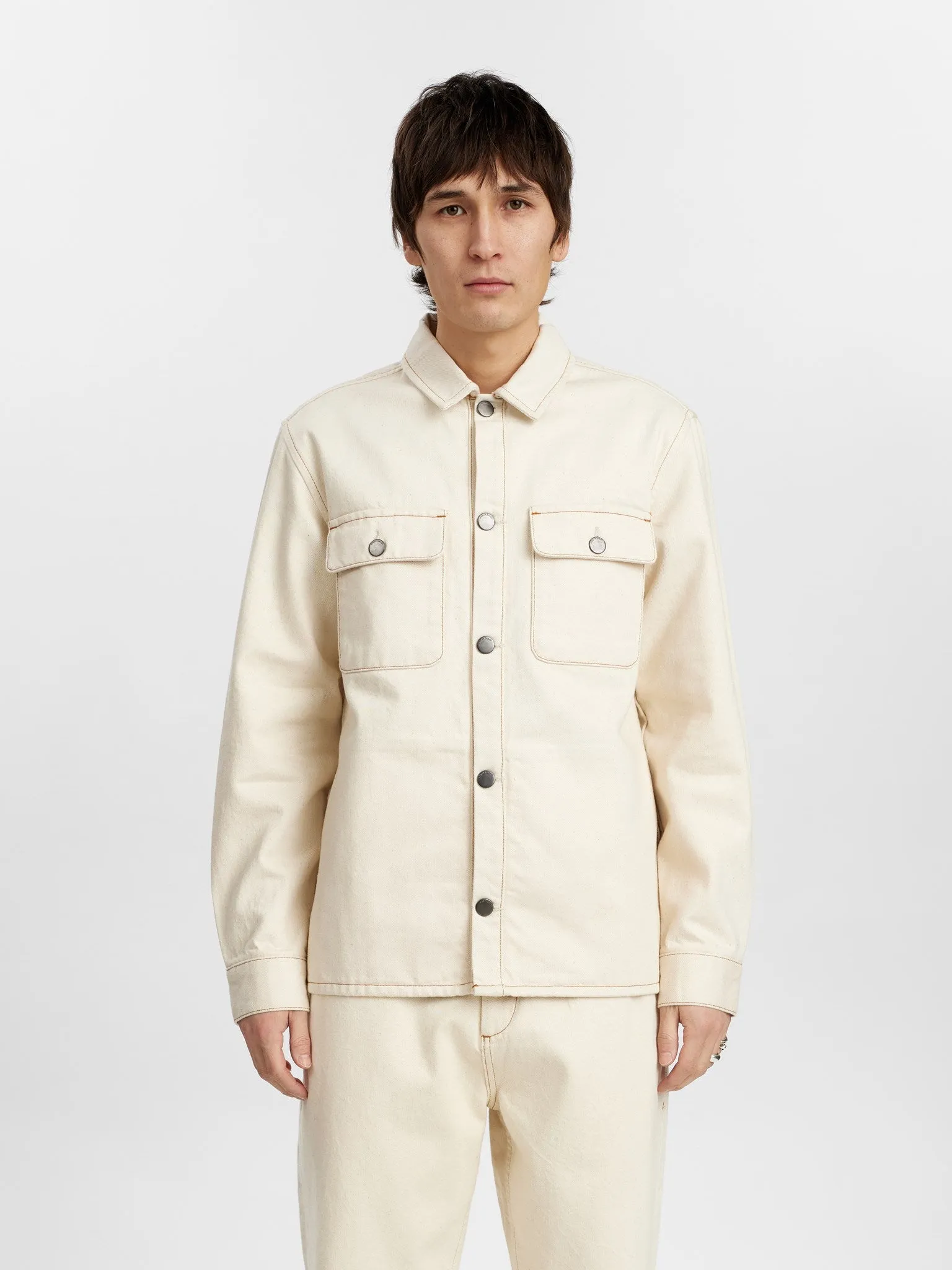 AKOSCAR DENIM OVERSHIRT - Tofu sold by anerkjendt