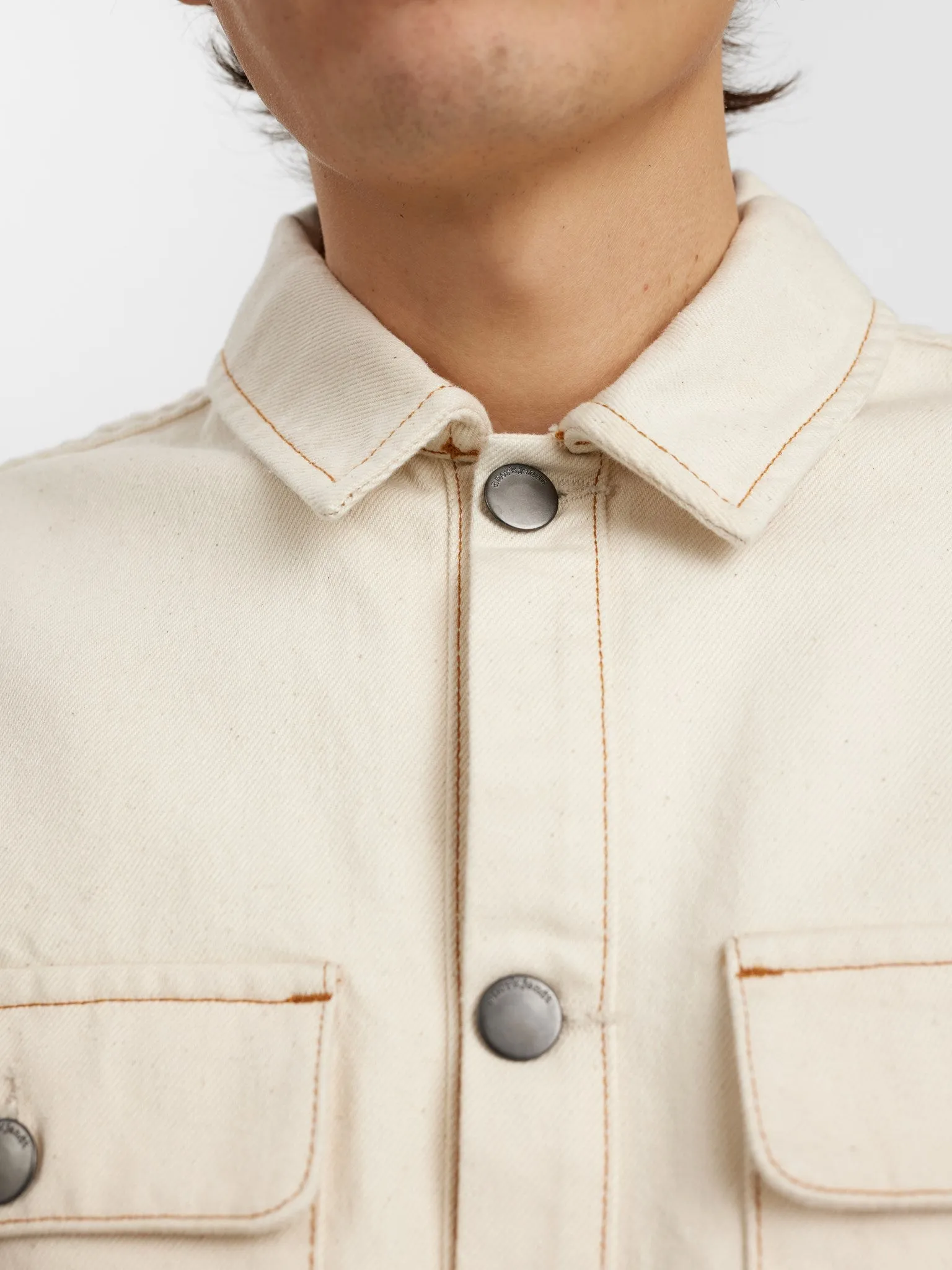 AKOSCAR DENIM OVERSHIRT - Tofu sold by anerkjendt product image thumbnail 2