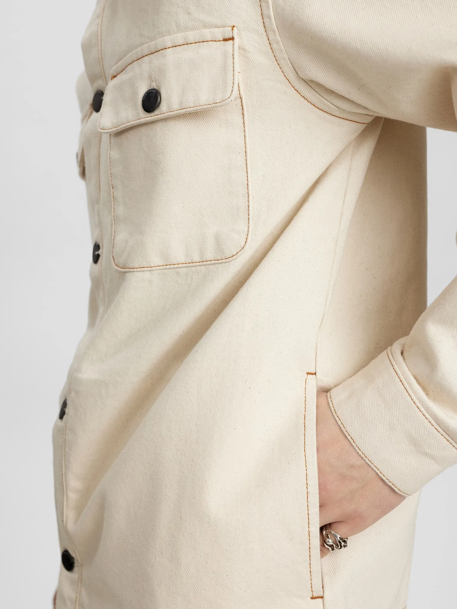 AKOSCAR DENIM OVERSHIRT - Tofu sold by anerkjendt product image thumbnail 5