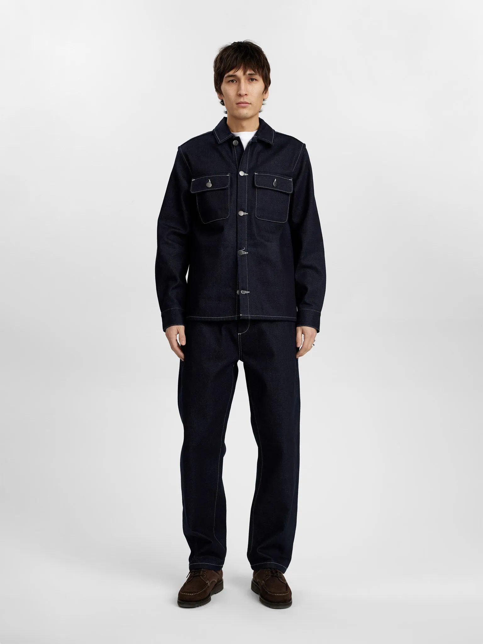 AKOSCAR DENIM OVERSHIRT - Sky Captain sold by anerkjendt product image thumbnail 3