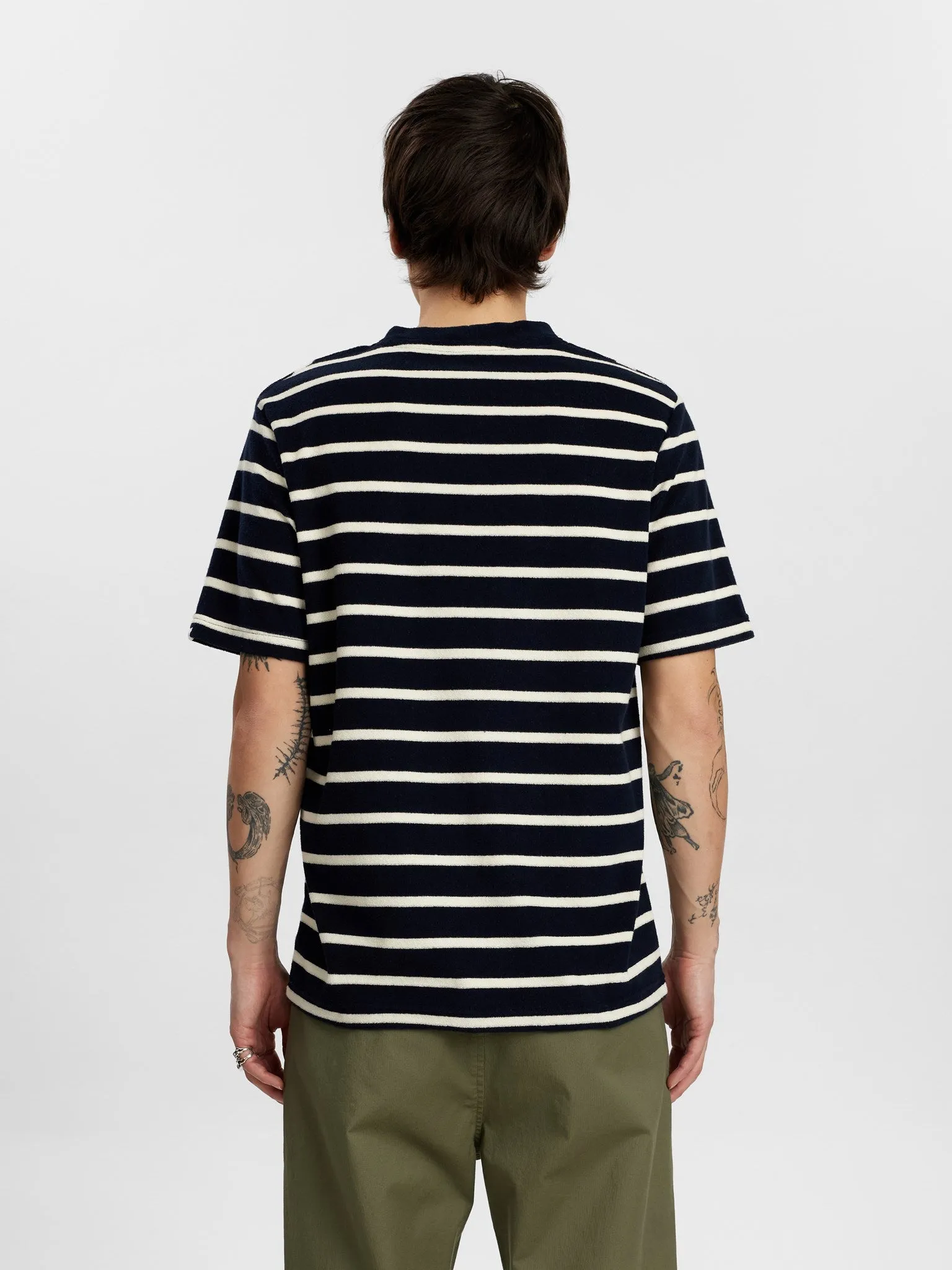 AKKIKKI FROTTE STRIPE TEE - Sky Captain sold by anerkjendt product image thumbnail 5