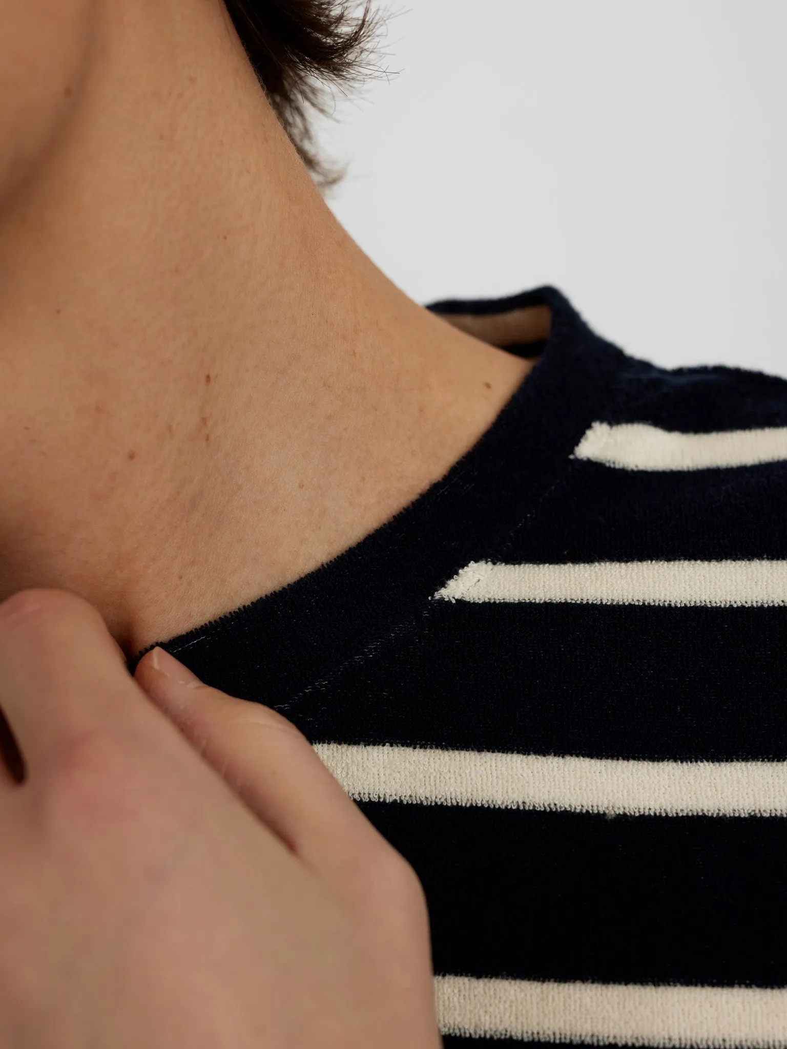 AKKIKKI FROTTE STRIPE TEE - Sky Captain sold by anerkjendt product image thumbnail 2