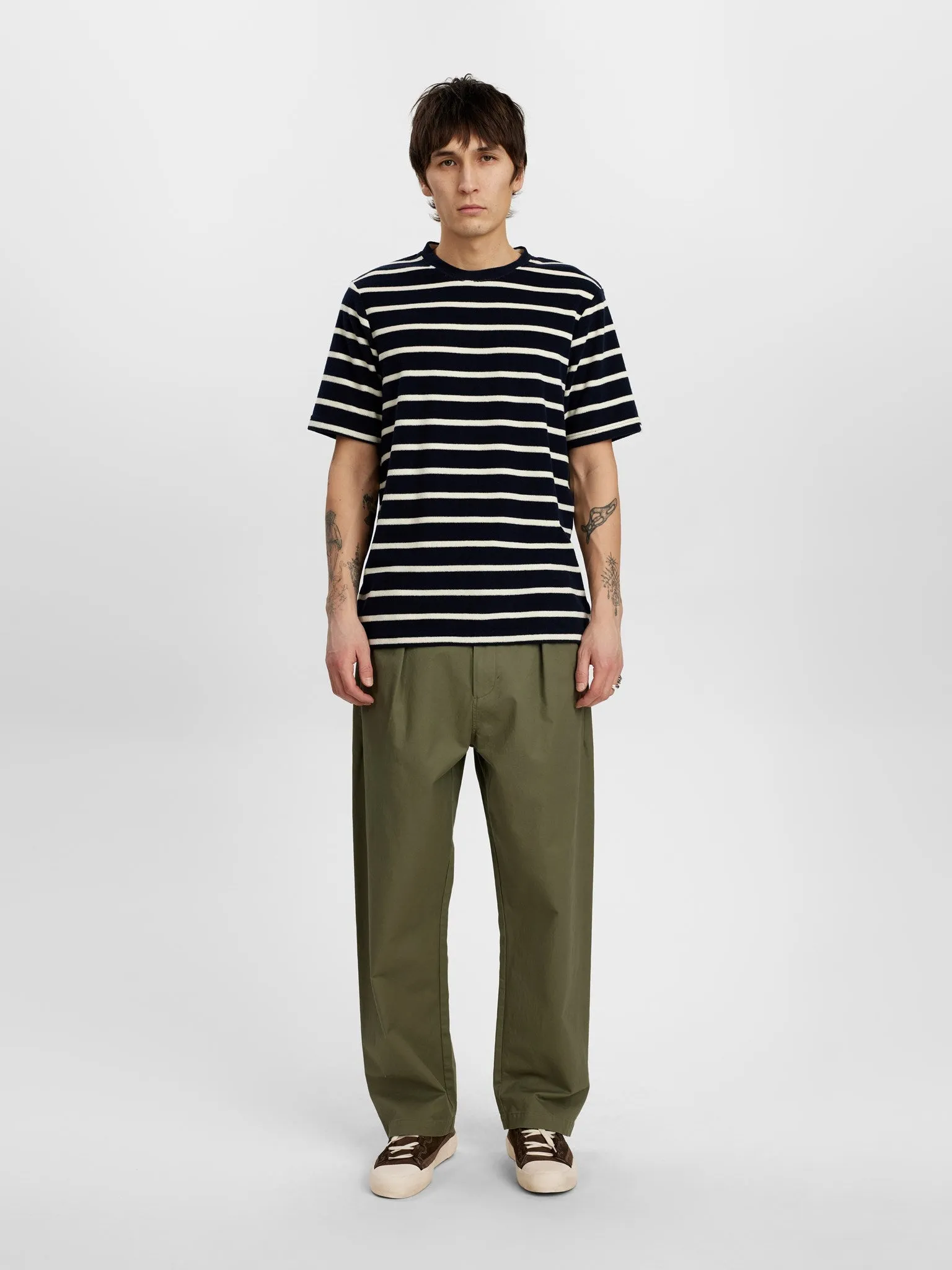 AKKIKKI FROTTE STRIPE TEE - Sky Captain sold by anerkjendt product image thumbnail 3