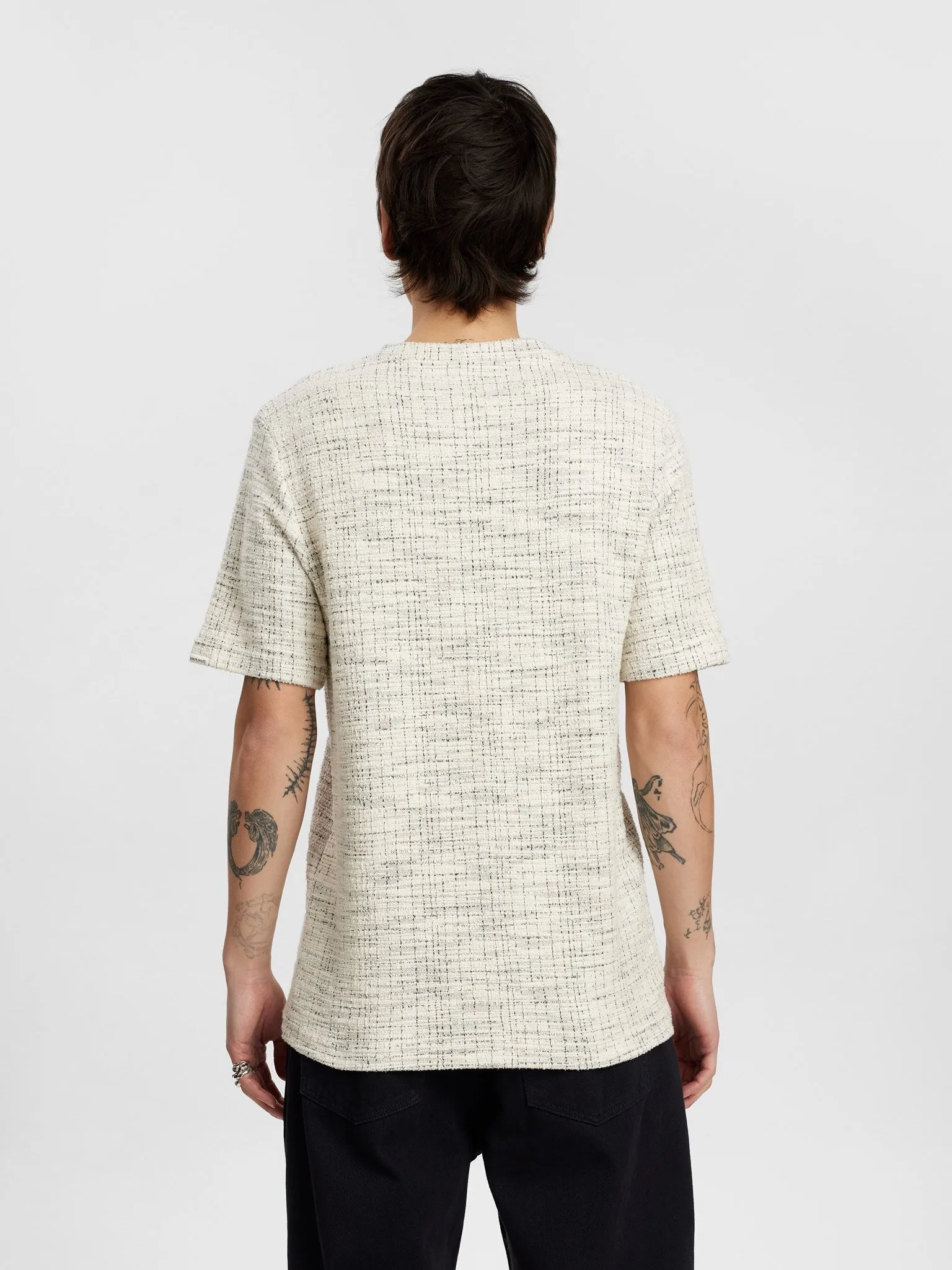 AKKIKKI JACQUARD TEE - Tofu sold by anerkjendt product image thumbnail 4