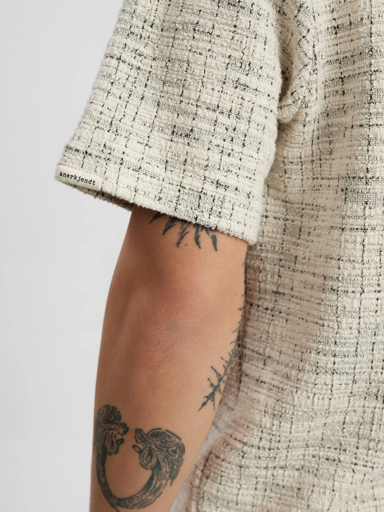 AKKIKKI JACQUARD TEE - Tofu sold by anerkjendt product image thumbnail 5