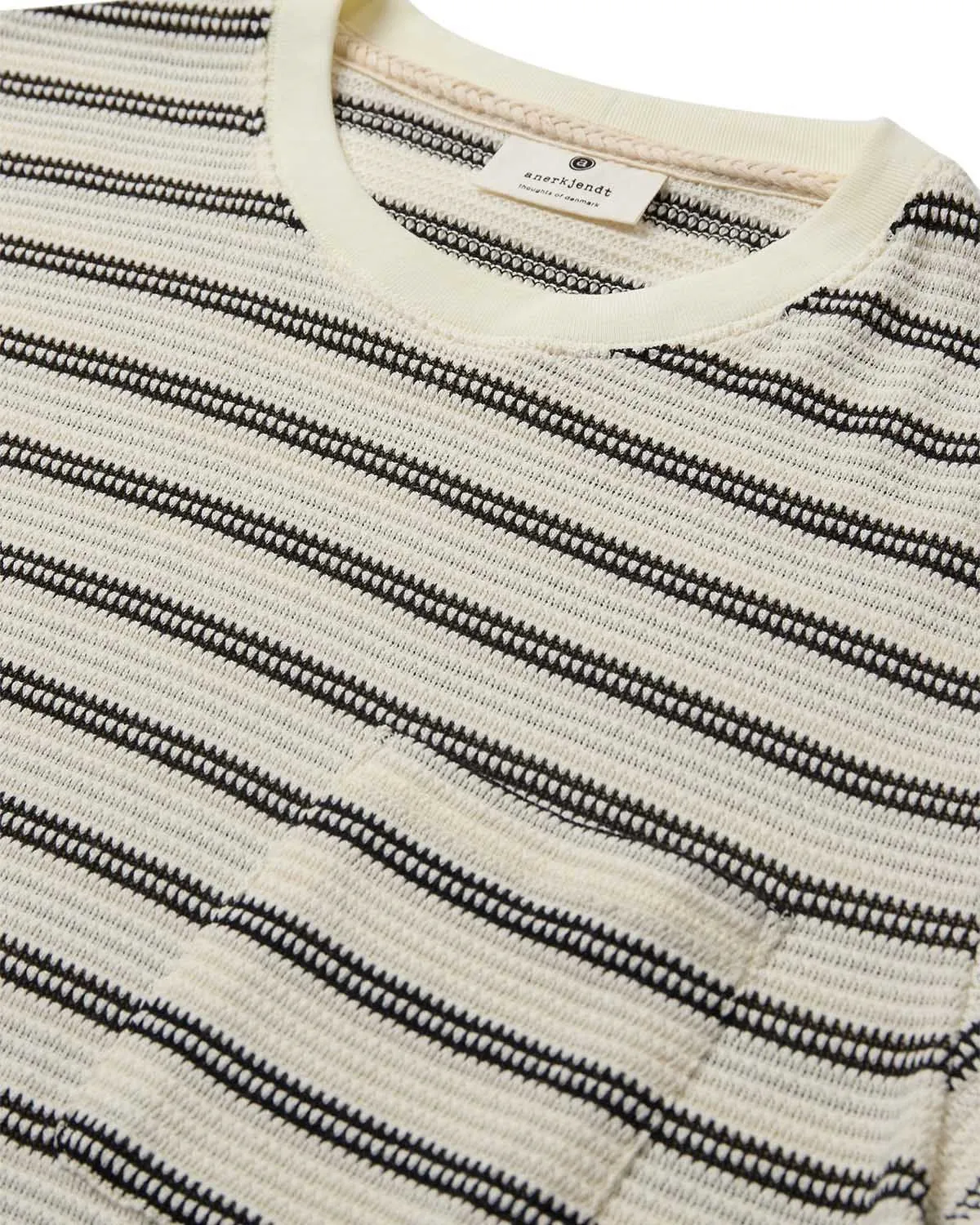 AKKIKKI JACQ STRIPE TEE - Tofu sold by anerkjendt product image thumbnail 3
