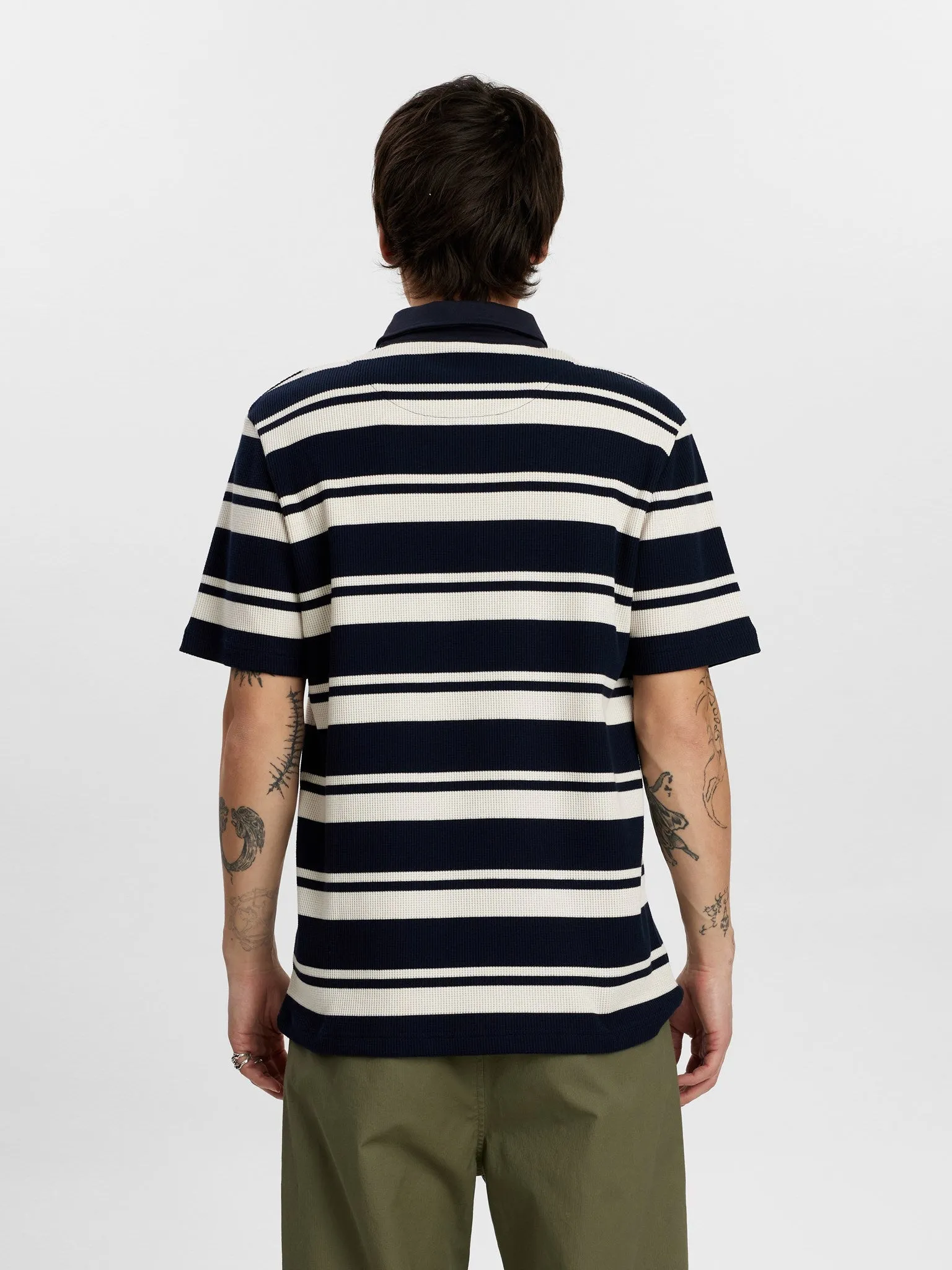 AKKIKKI WAFFLE YD POLO TEE - Sky Captain sold by anerkjendt product image thumbnail 4
