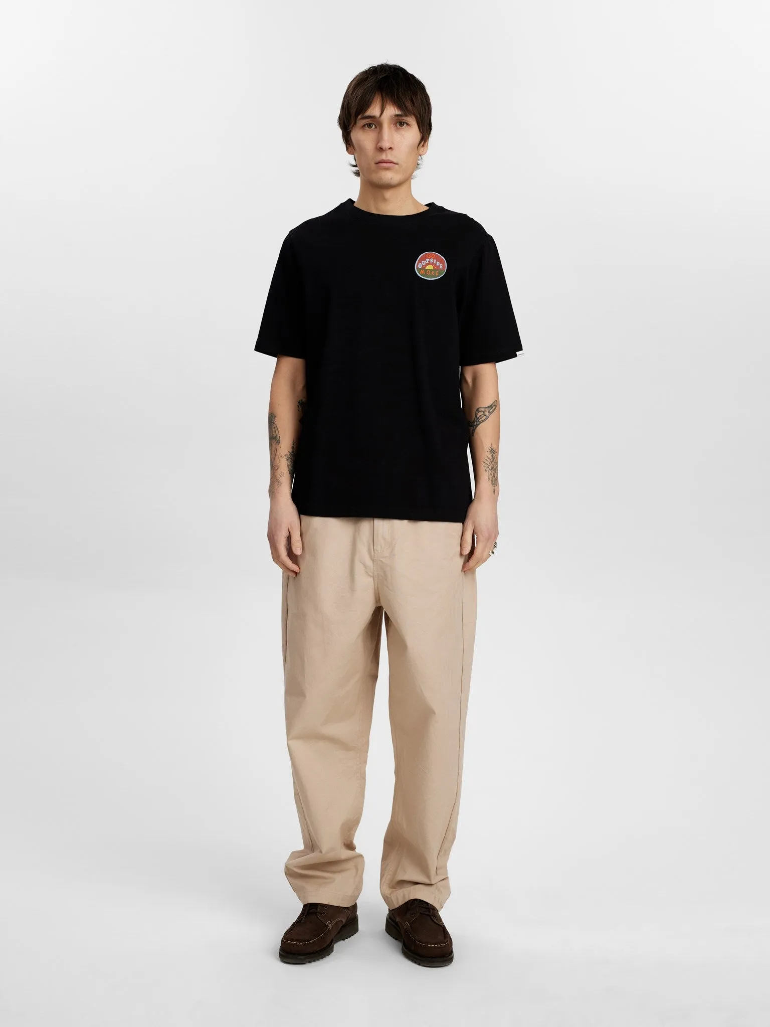 AKKIKKI GO OUTSIDE MORE SS TEE - Caviar sold by anerkjendt product image thumbnail 3