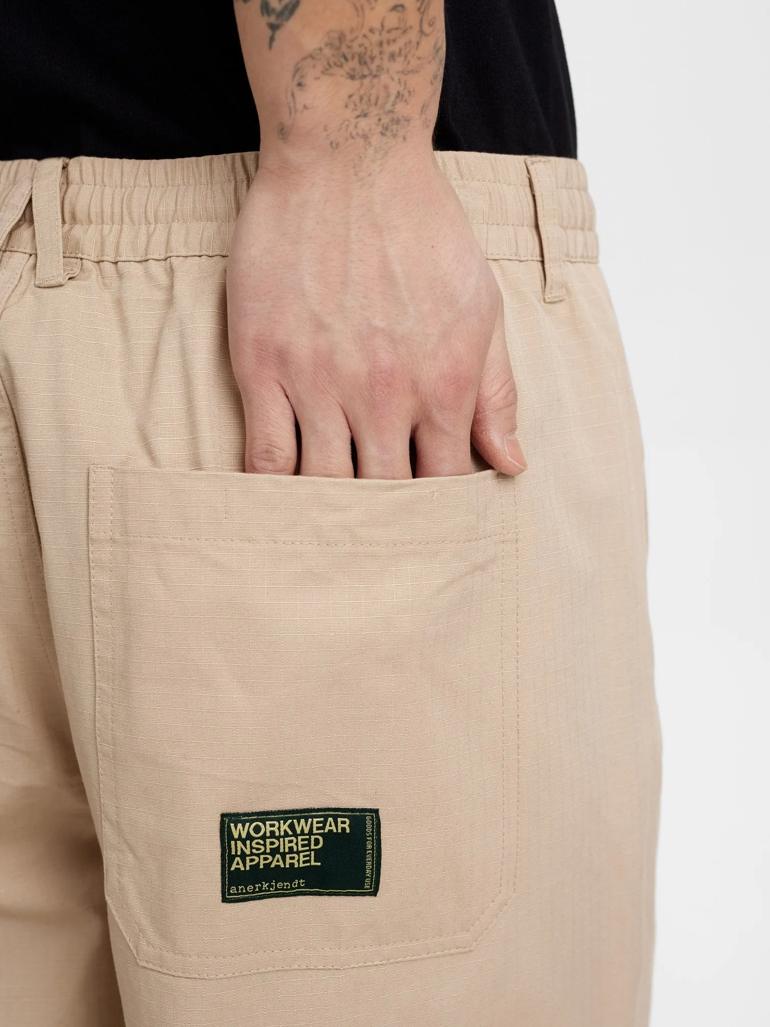 AKJAKOB RIBSTOP PANTS - Feather Gray sold by anerkjendt product image thumbnail 5