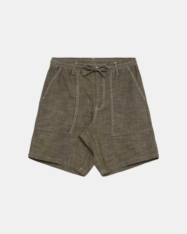AKJAN TWILL CONTRAST SHORTS - Deep Lichen Green sold by anerkjendt