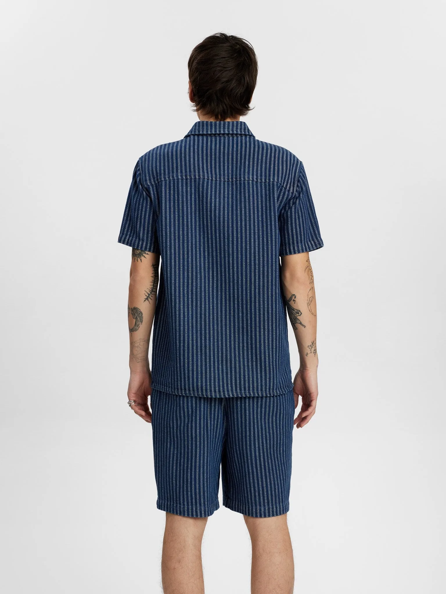 AKTHEO INDIGO S/S OVERSHIRT - Dark Navy sold by anerkjendt product image thumbnail 4