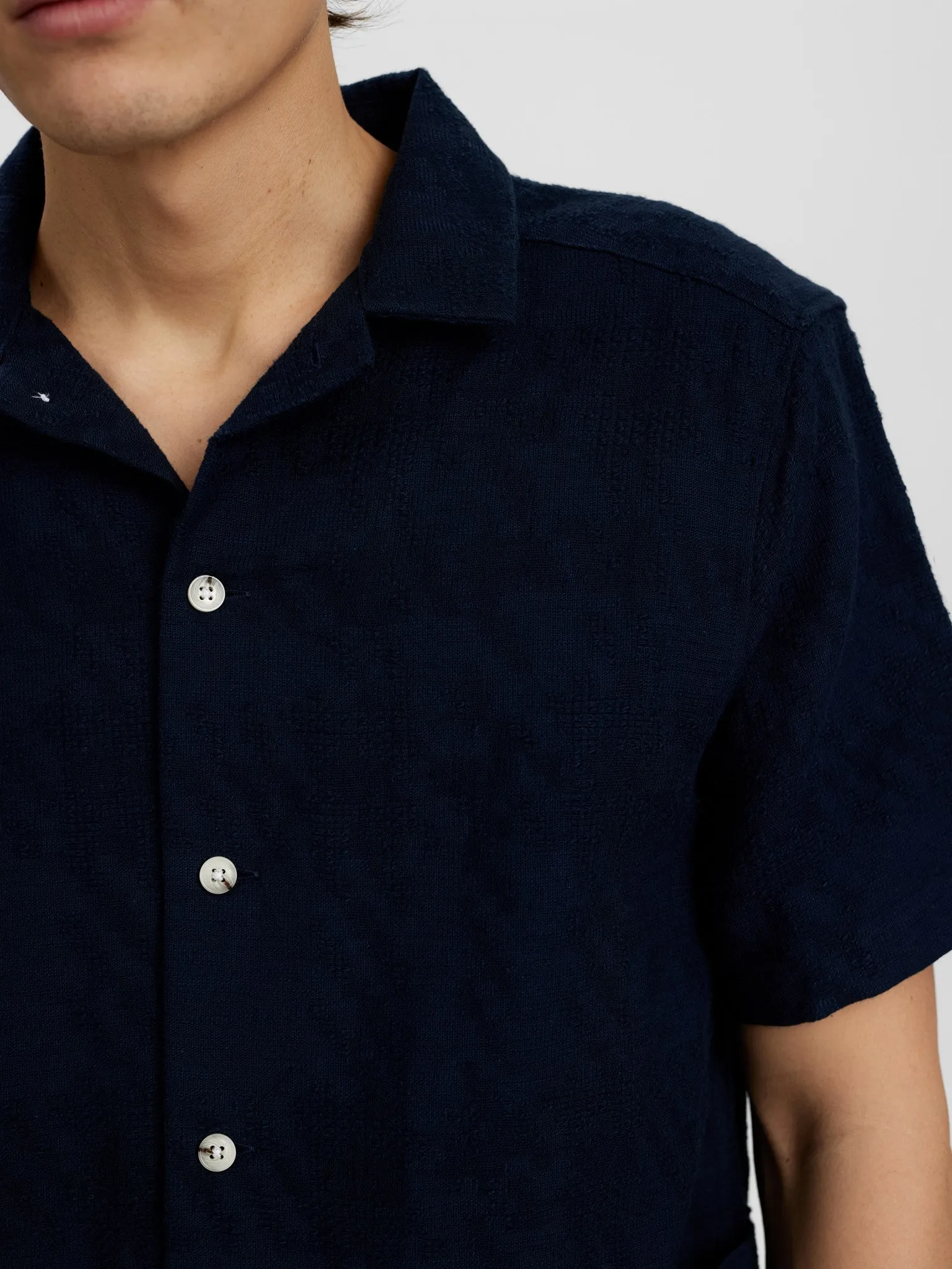 AKLEON CHECK PATTERN SS SHIRT - Sky Captain sold by anerkjendt product image thumbnail 2