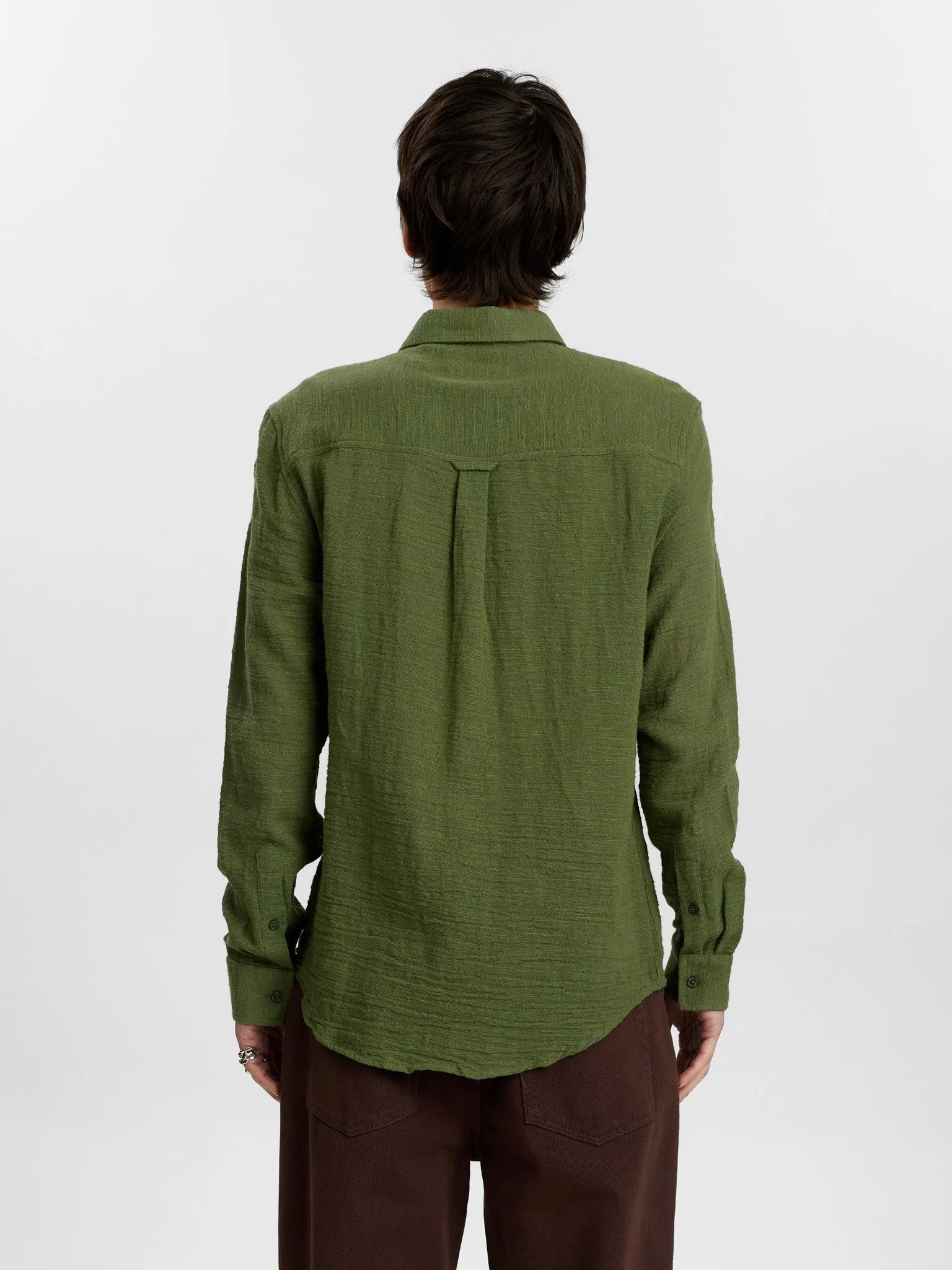 AKLOUIS NET SHIRT - Deep Lichen Green sold by anerkjendt product image thumbnail 4