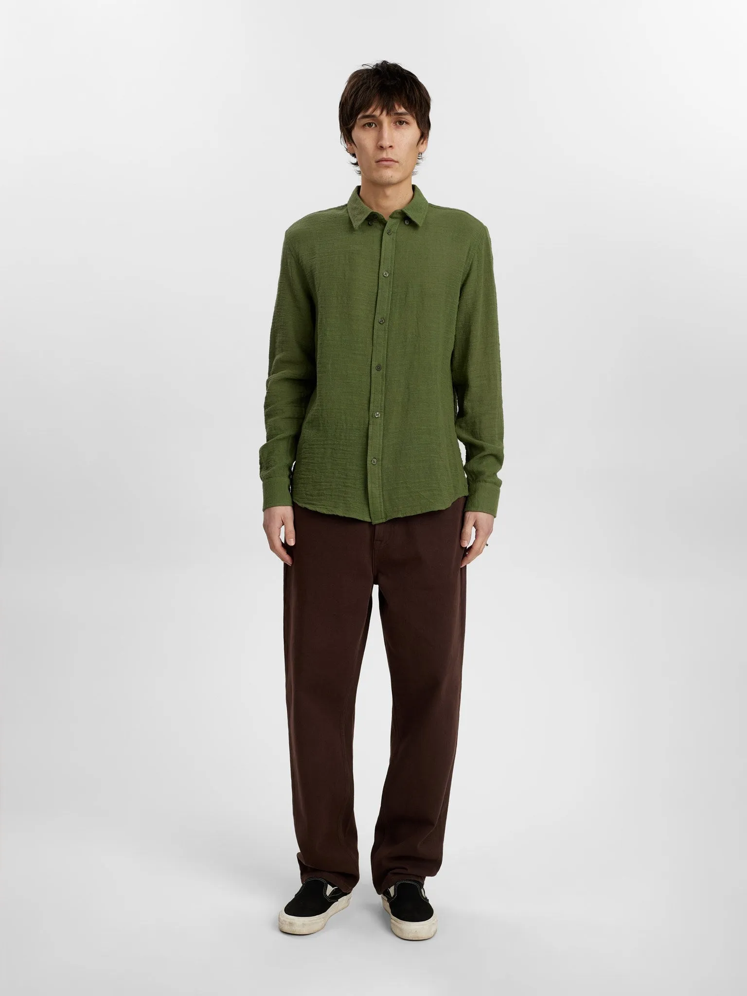AKLOUIS NET SHIRT - Deep Lichen Green sold by anerkjendt product image thumbnail 3