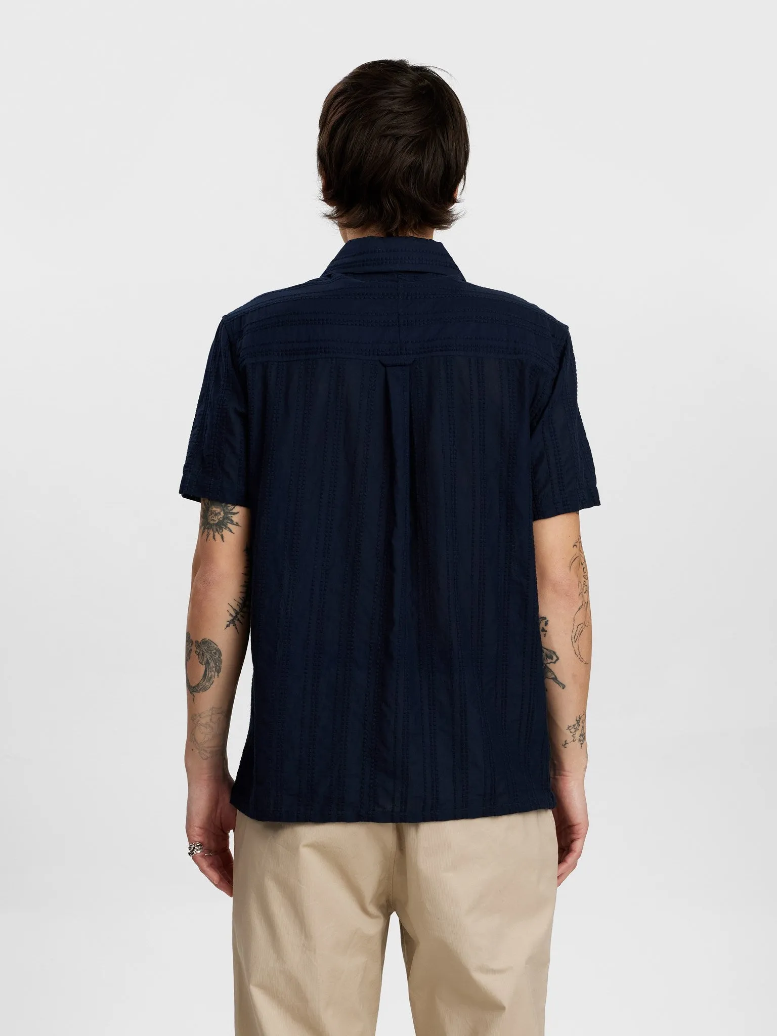 AKLEON EMB S/S SHIRT - Sky Captain sold by anerkjendt product image thumbnail 5