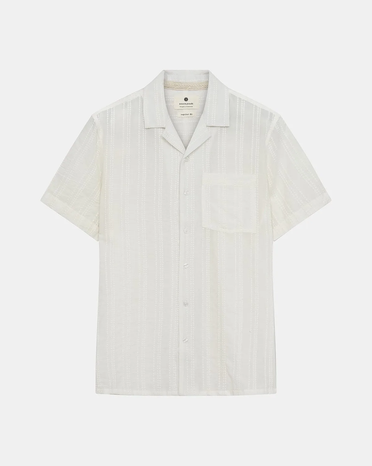 AKLEON EMB S/S SHIRT - Tofu sold by anerkjendt