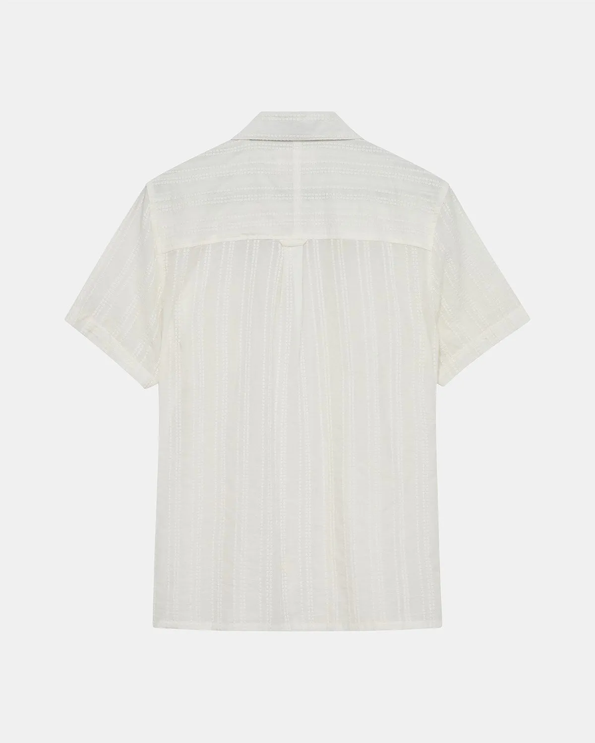 AKLEON EMB S/S SHIRT - Tofu sold by anerkjendt product image thumbnail 2
