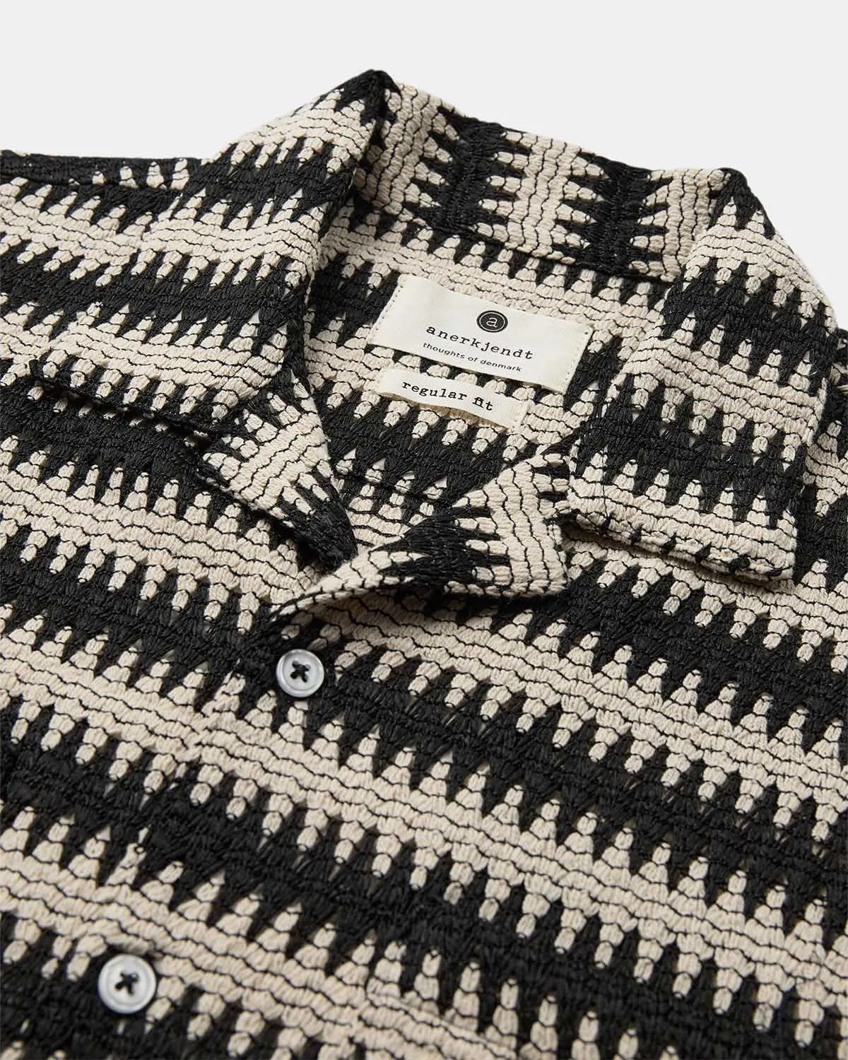 AKKURT STRUC STRIPE S/S SHIRT - Tofu sold by anerkjendt product image thumbnail 3