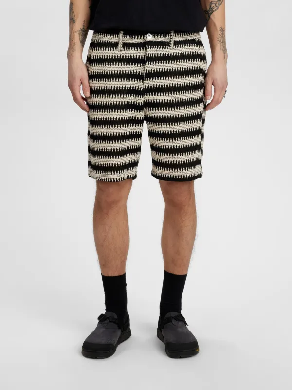 AKJAN STRUC STRIPE SHORTS - Tofu sold by anerkjendt