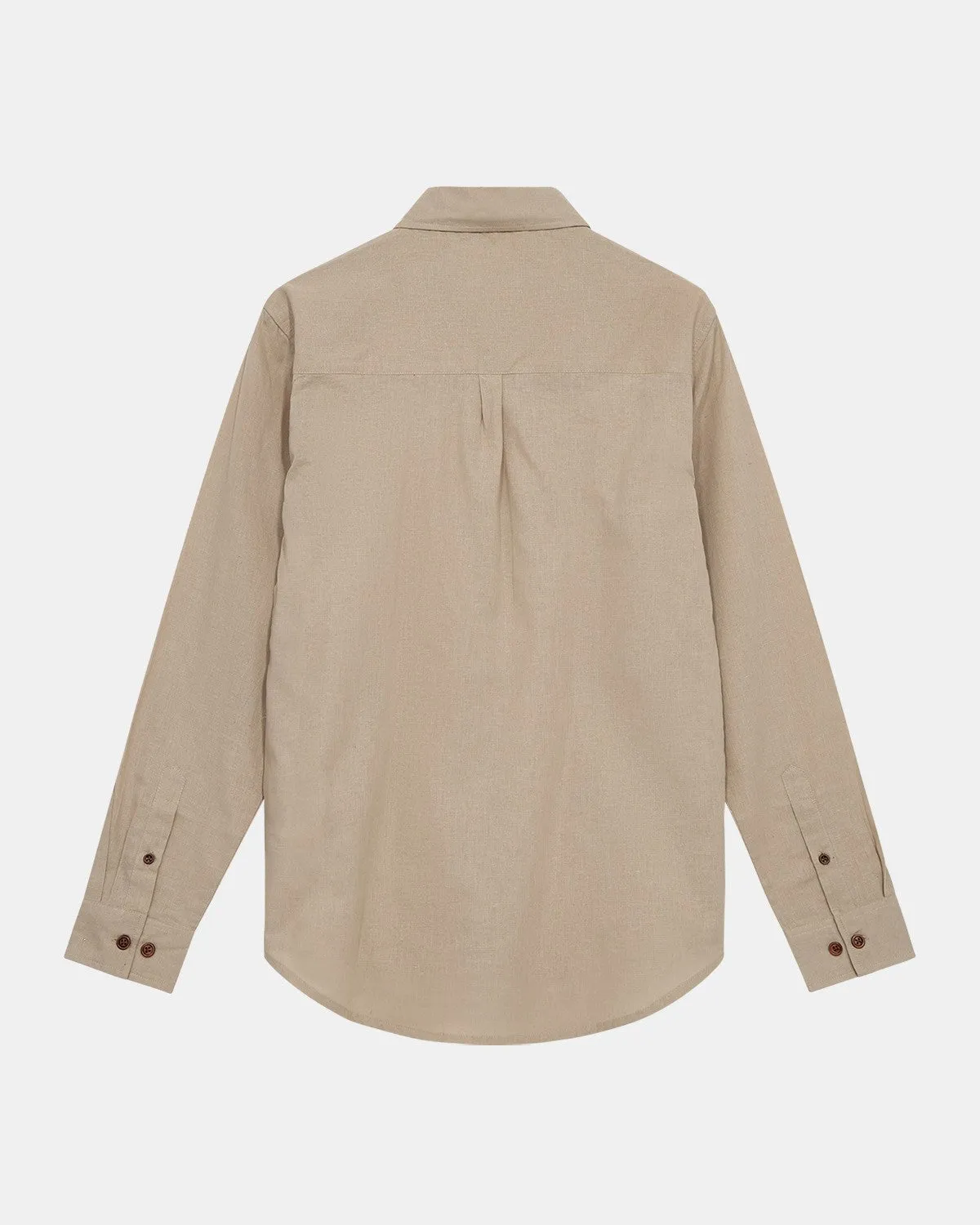 AKLEIF L/S COT/LINEN SHIRT - Feather Gray sold by anerkjendt product image thumbnail 3