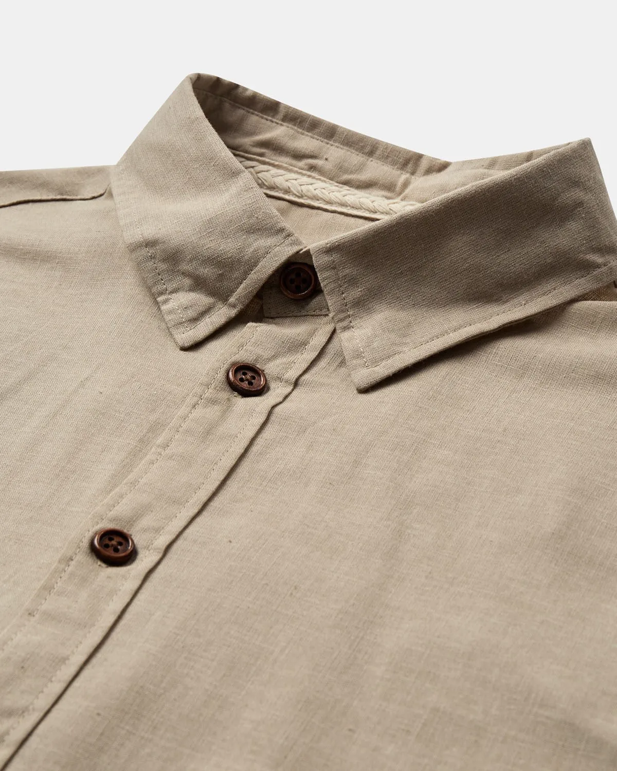 AKLEIF L/S COT/LINEN SHIRT - Feather Gray sold by anerkjendt product image thumbnail 2