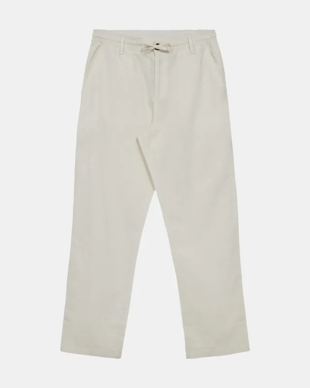 AKJAN COT/LINEN ELA PANTS - Tofu sold by anerkjendt