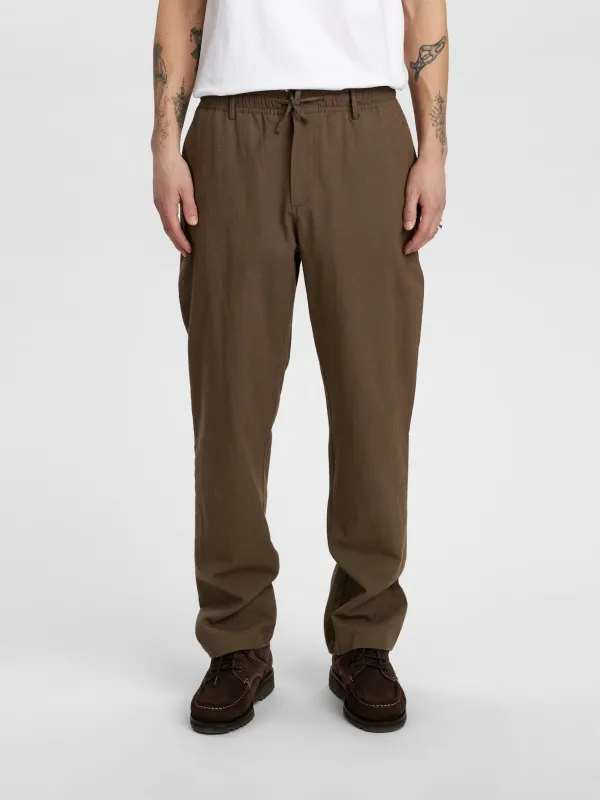 AKJAN COT/LINEN ELA PANTS - Cub sold by anerkjendt