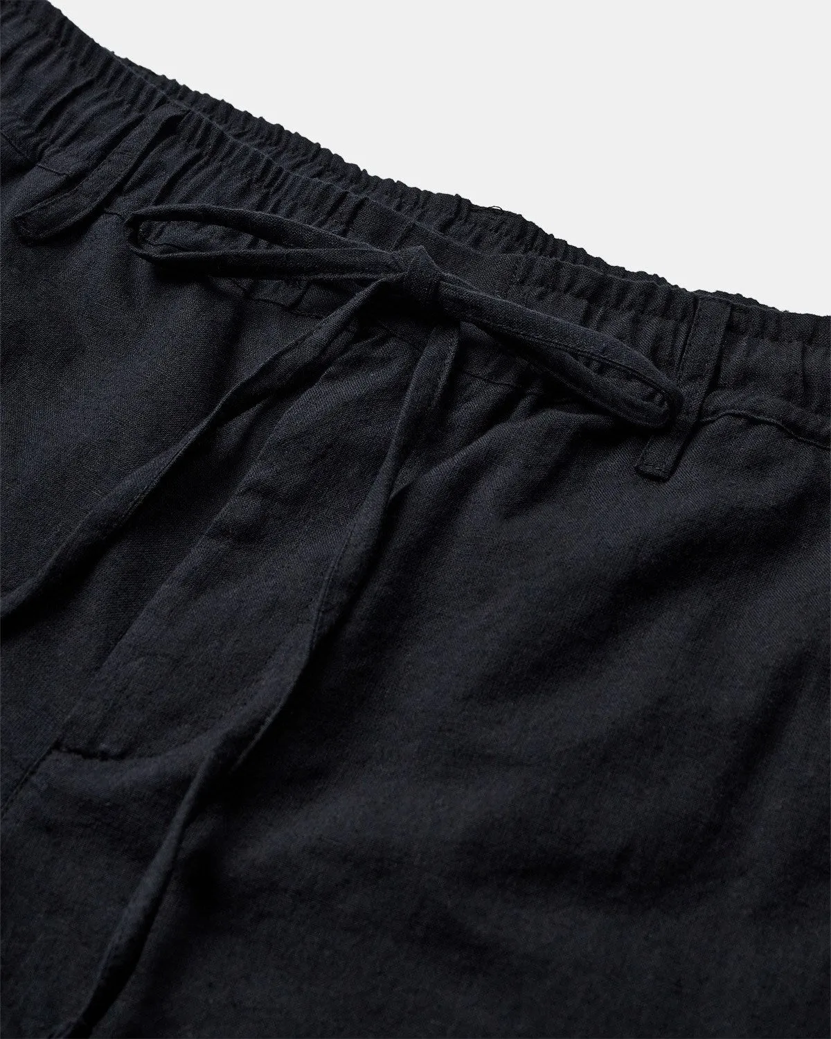 AKLT JAMES COT/LINEN ELA SHORTS - Caviar sold by anerkjendt product image thumbnail 3