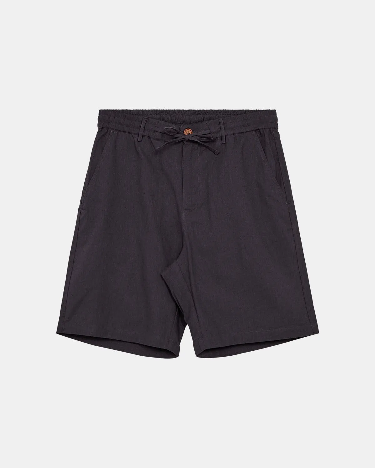 AKLT JAMES COT/LINEN ELA SHORTS - Dark Grey sold by anerkjendt