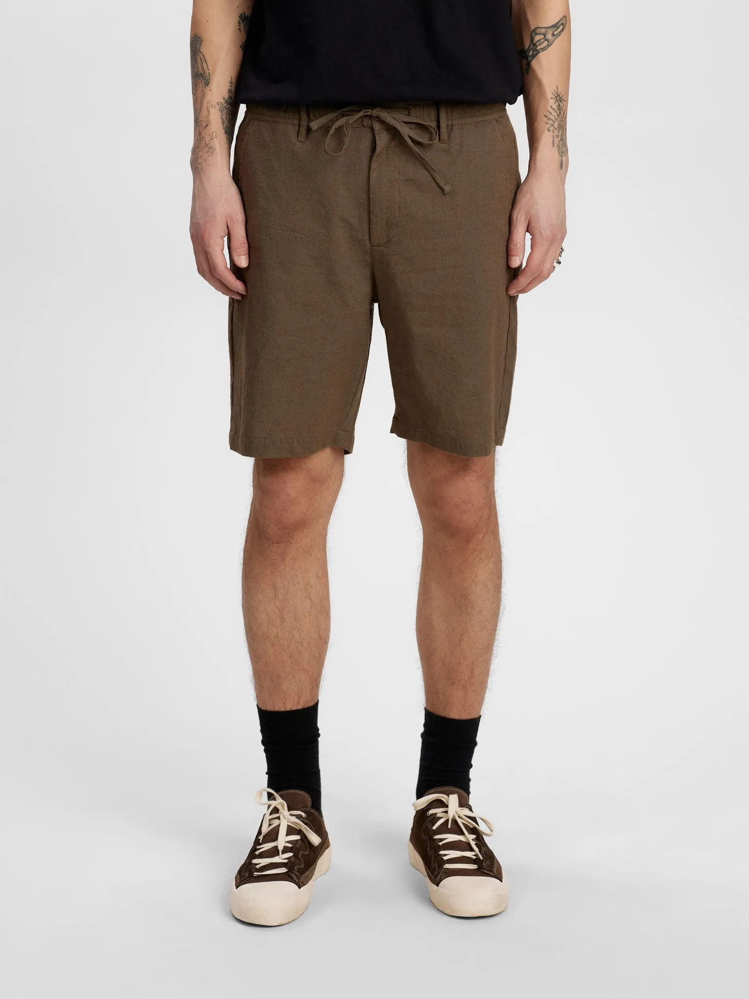 AKLT JAMES COT/LINEN ELA SHORTS - Cub sold by anerkjendt