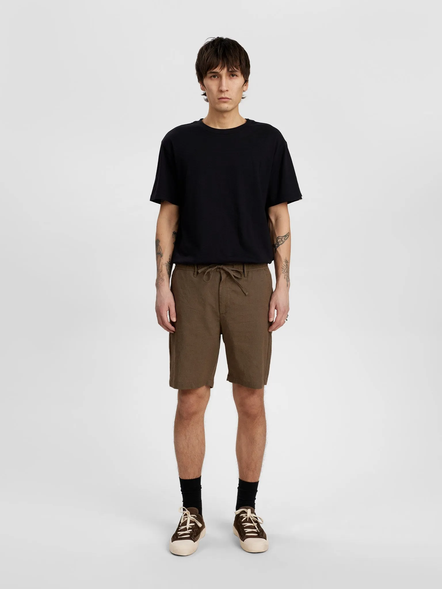AKLT JAMES COT/LINEN ELA SHORTS - Cub sold by anerkjendt product image thumbnail 3