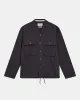 AKOTTO COT/LINEN OVERSHIRT - Dark Grey sold by anerkjendt