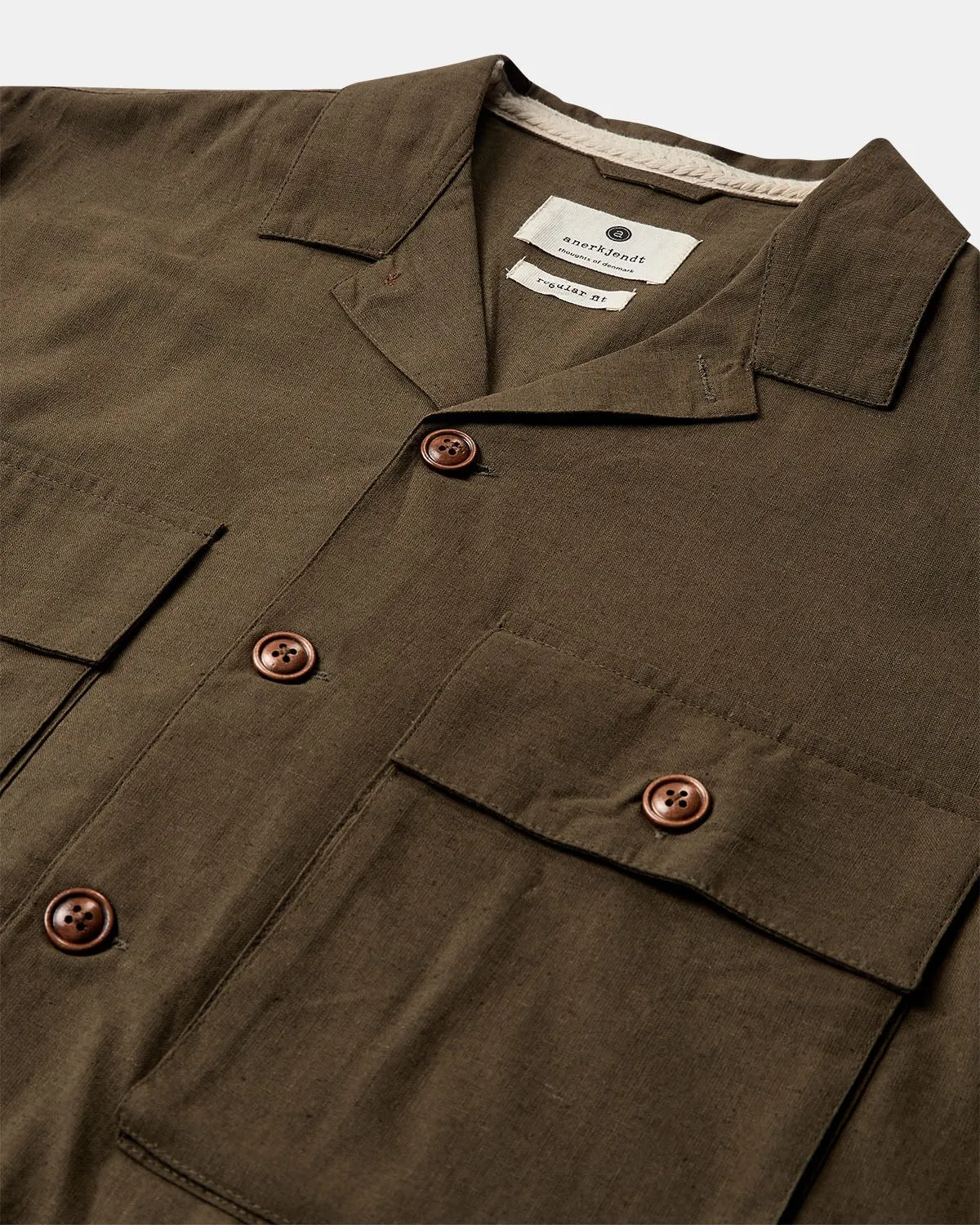 AKOTTO COT/LINEN OVERSHIRT - Cub sold by anerkjendt product image thumbnail 2